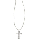 Kendra Scott | Cross Silver Pendant Necklace in White CZ