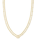 Kendra Scott | Emilie Gold Multi Strand Necklace in Iridescent Drusy