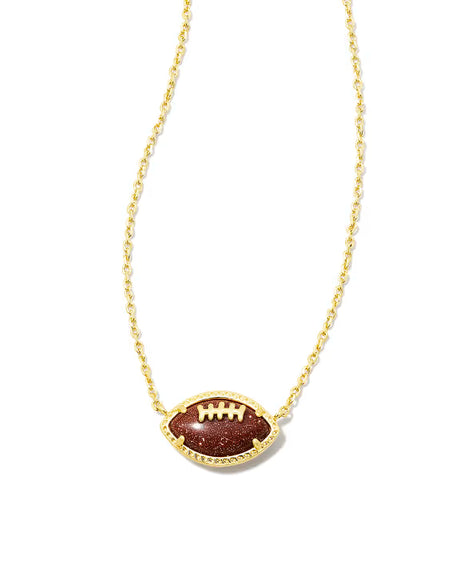Kendra Scott | Football Gold Short Pendant Necklace