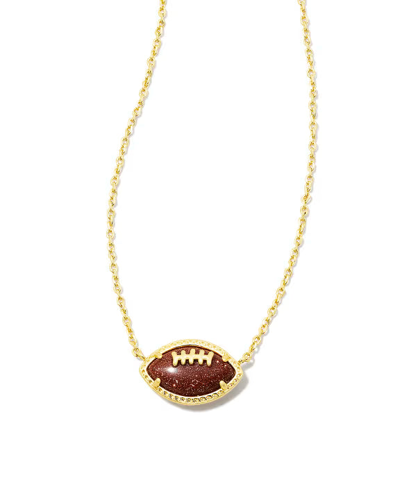 Kendra Scott | Football Gold Short Pendant Necklace