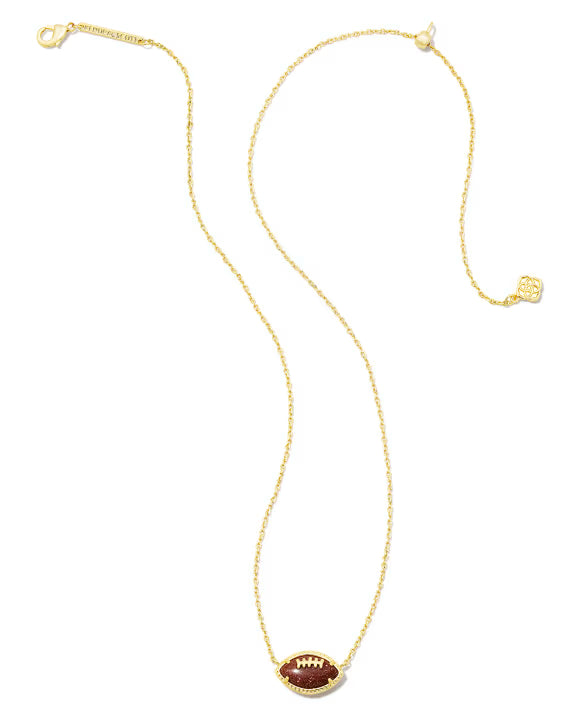 Kendra Scott | Football Gold Short Pendant Necklace
