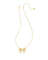 Kendra Scott | Krista Gold Bow Short Pendant Necklace