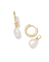 Kendra Scott | Willa Gold Pearl Huggie Earrings