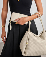 Katie Loxton | Nova Woven Texture Large Wallet in Oyster