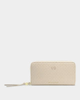 Katie Loxton | Nova Woven Texture Large Wallet in Oyster
