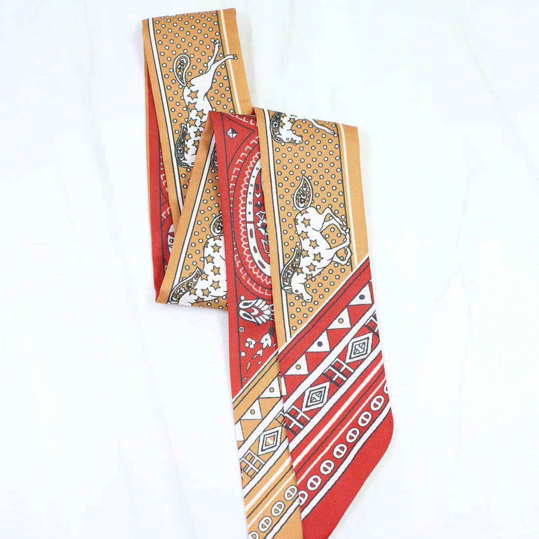 Caroline Hill | Paisley Western Print Scarf - Red