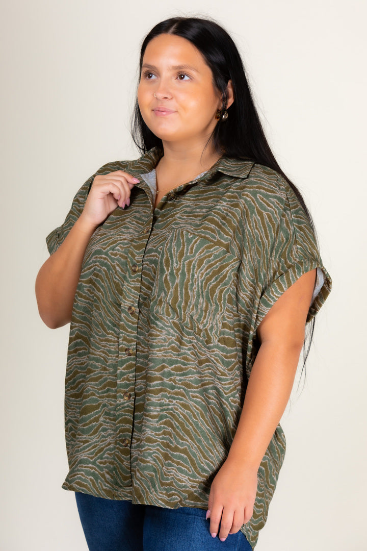 The Wild Side Button Up Top