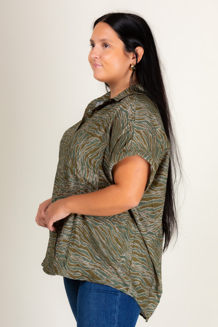 The Wild Side Button Up Top