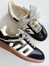 Leo + Lee | Heritage Striped Laces - Black