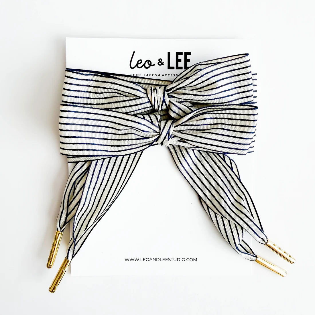 Leo + Lee | Heritage Striped Laces - Black