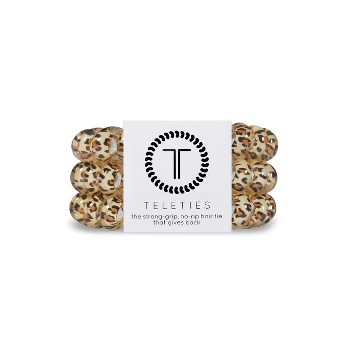 Teleties | Leopard - Large Spiral Hair Ties