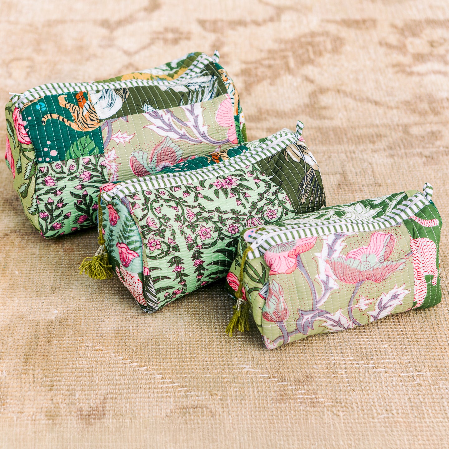 Madison's Collective | Patchwork Pretty 3 Piece Cosmetic Set