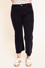 Madison's The Label | The Hadley Frayed Bootcut Jean - Black