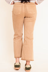 Madison's The Label | The Hadley Frayed Bootcut Jean - Camel