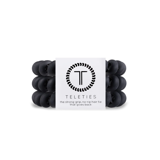 Teleties | Black Matte Large Hair Ties