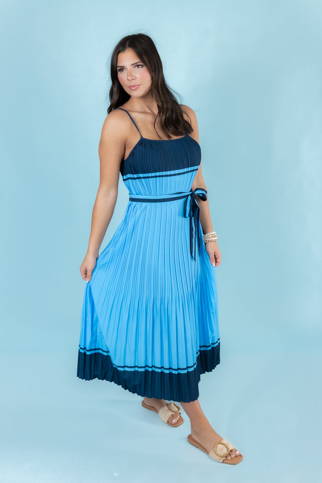 The Polly Pleated Midi Dress