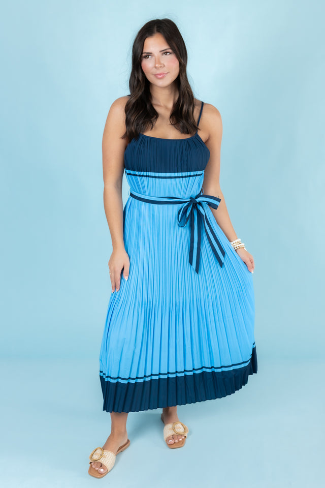 The Polly Pleated Midi Dress