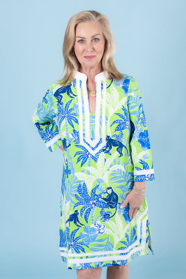 Tabi | Tropical Monkey Midi Dress