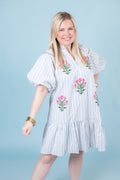 The Pink Roses Midi Dress