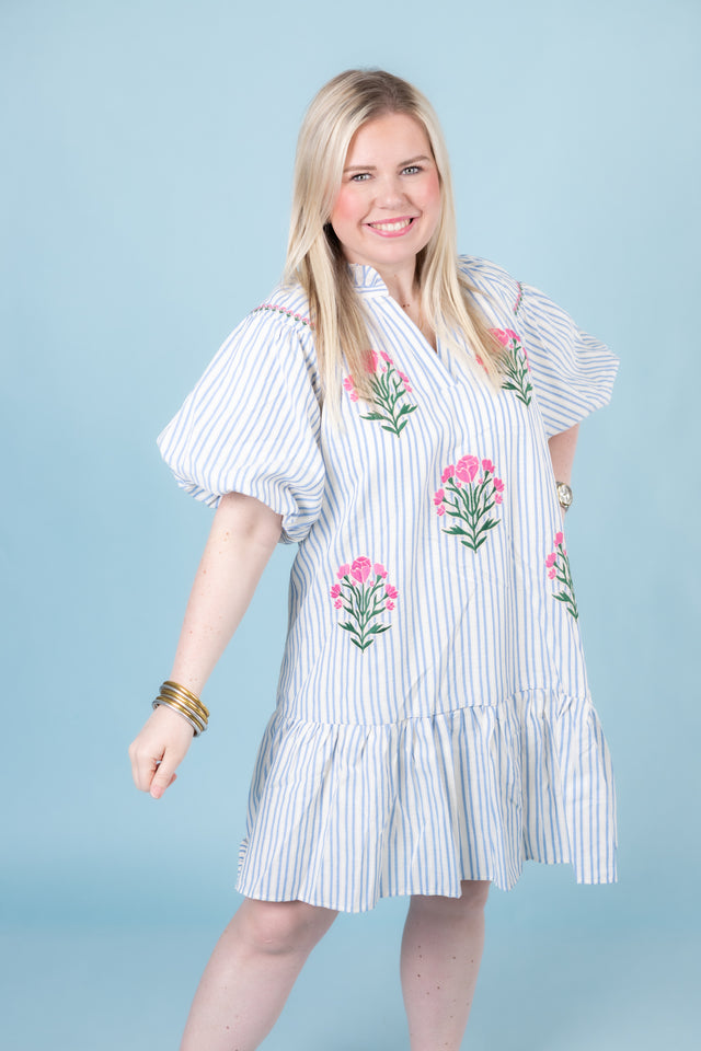 The Pink Roses Midi Dress