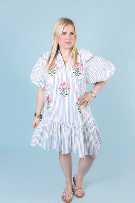The Pink Roses Midi Dress