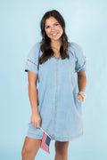 Stitch & Style Denim Mini Dress