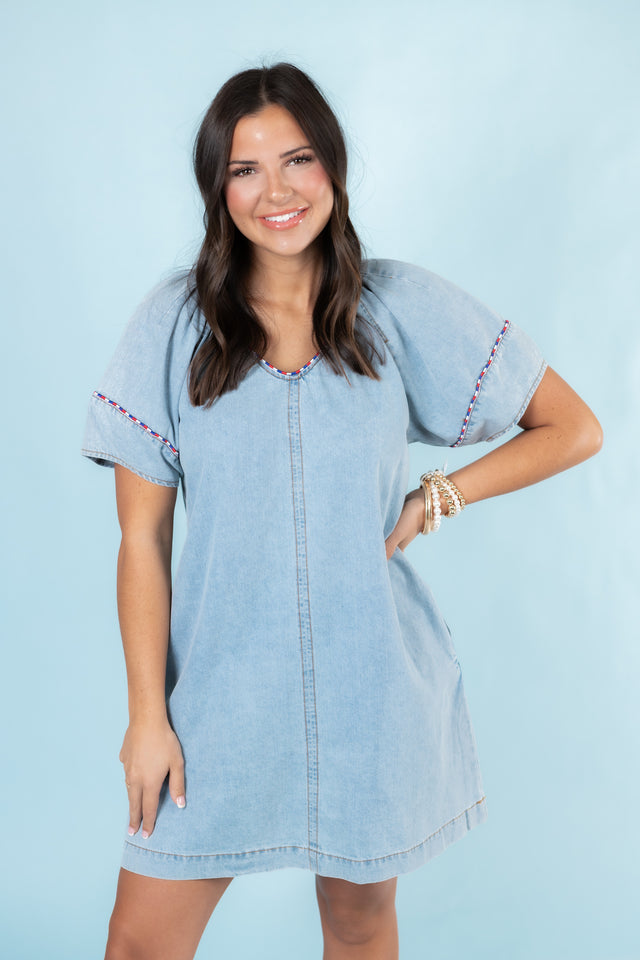 Stitch & Style Denim Mini Dress