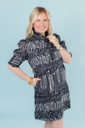 Lior | Dai Scribble Ruffle Neck Dress