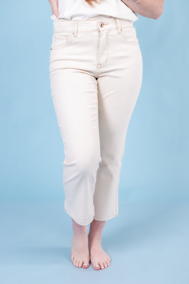 Tribal | Sophia Curvy Micro Flare Crop Jeans
