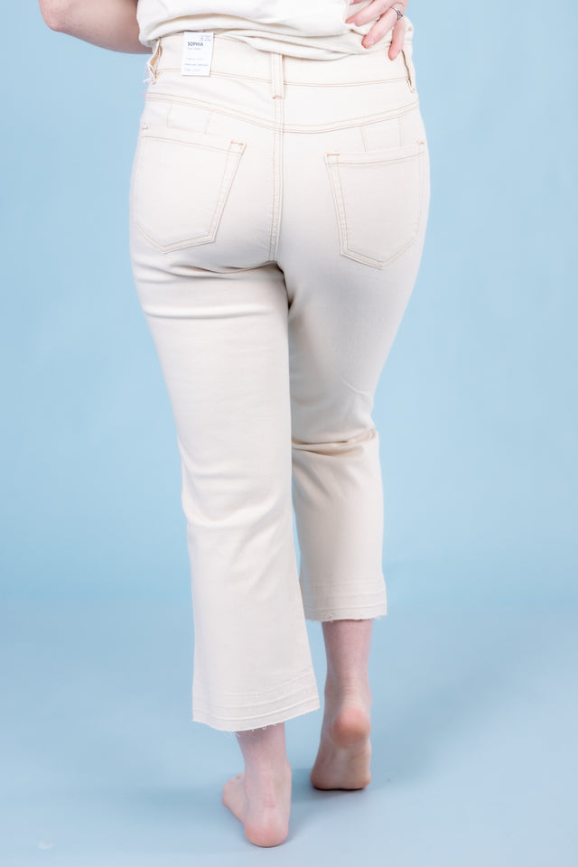 Tribal | Sophia Curvy Micro Flare Crop Jeans