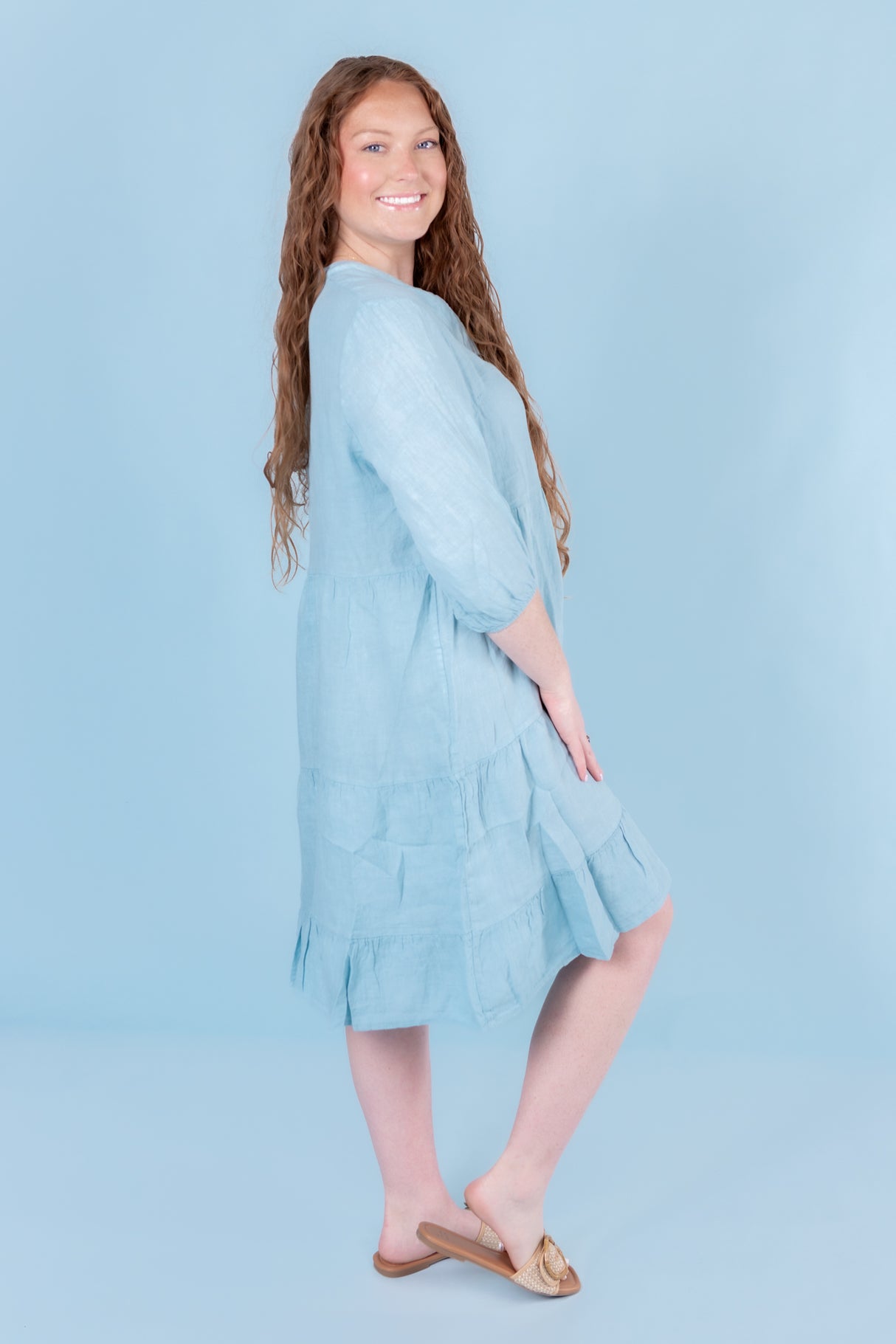 Splendid Iris | Linen Dress