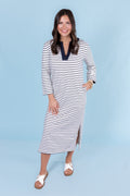 English Factory | Stripe Jersey Midi Dress