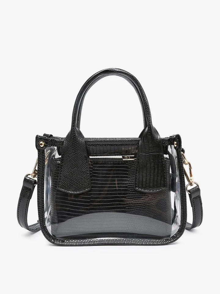 Jen & Co. | Stacey Clear Satchel - Black