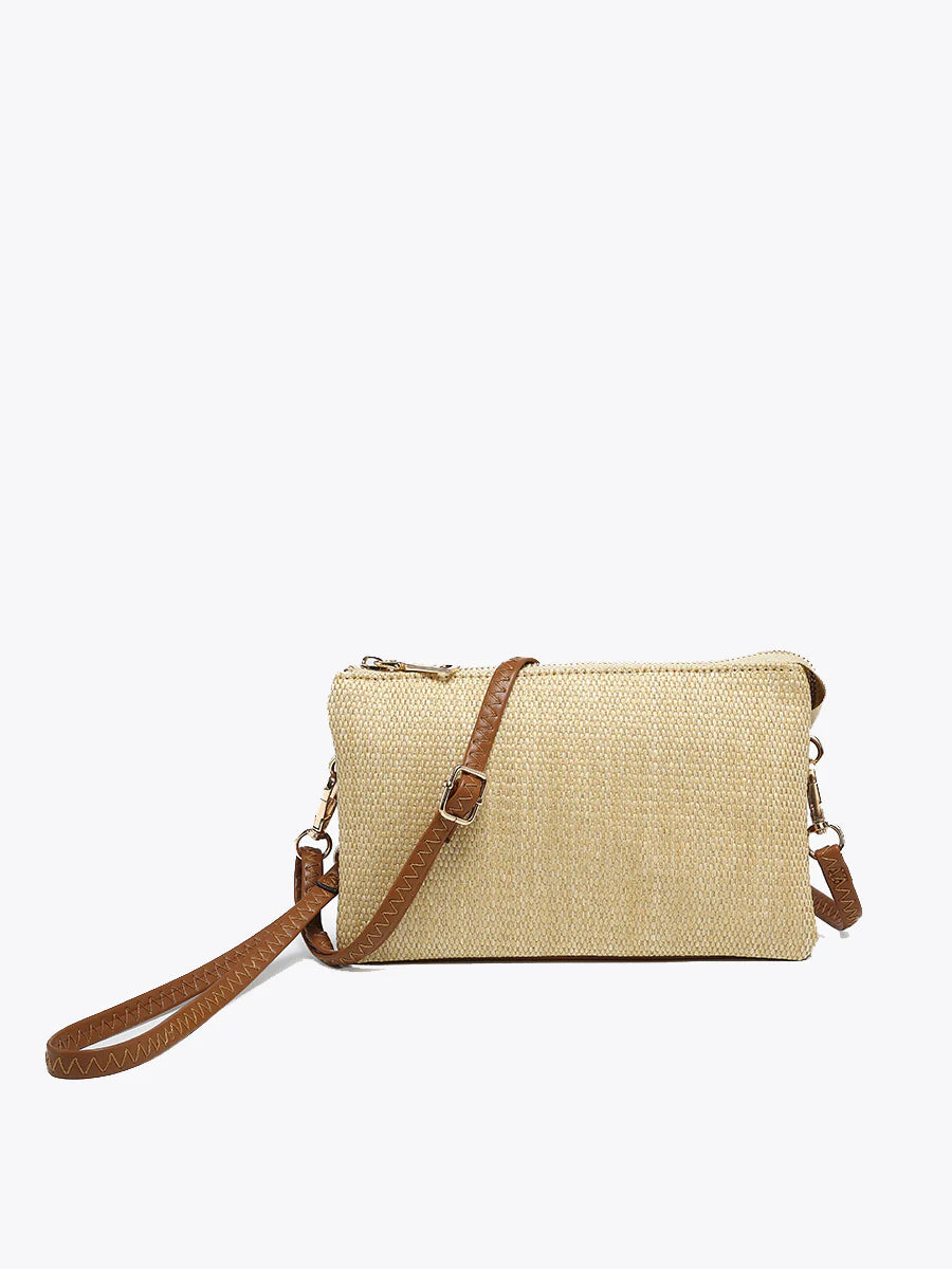 Jen & Co. | Riley Vegan Micro Straw Crossbody in Natural