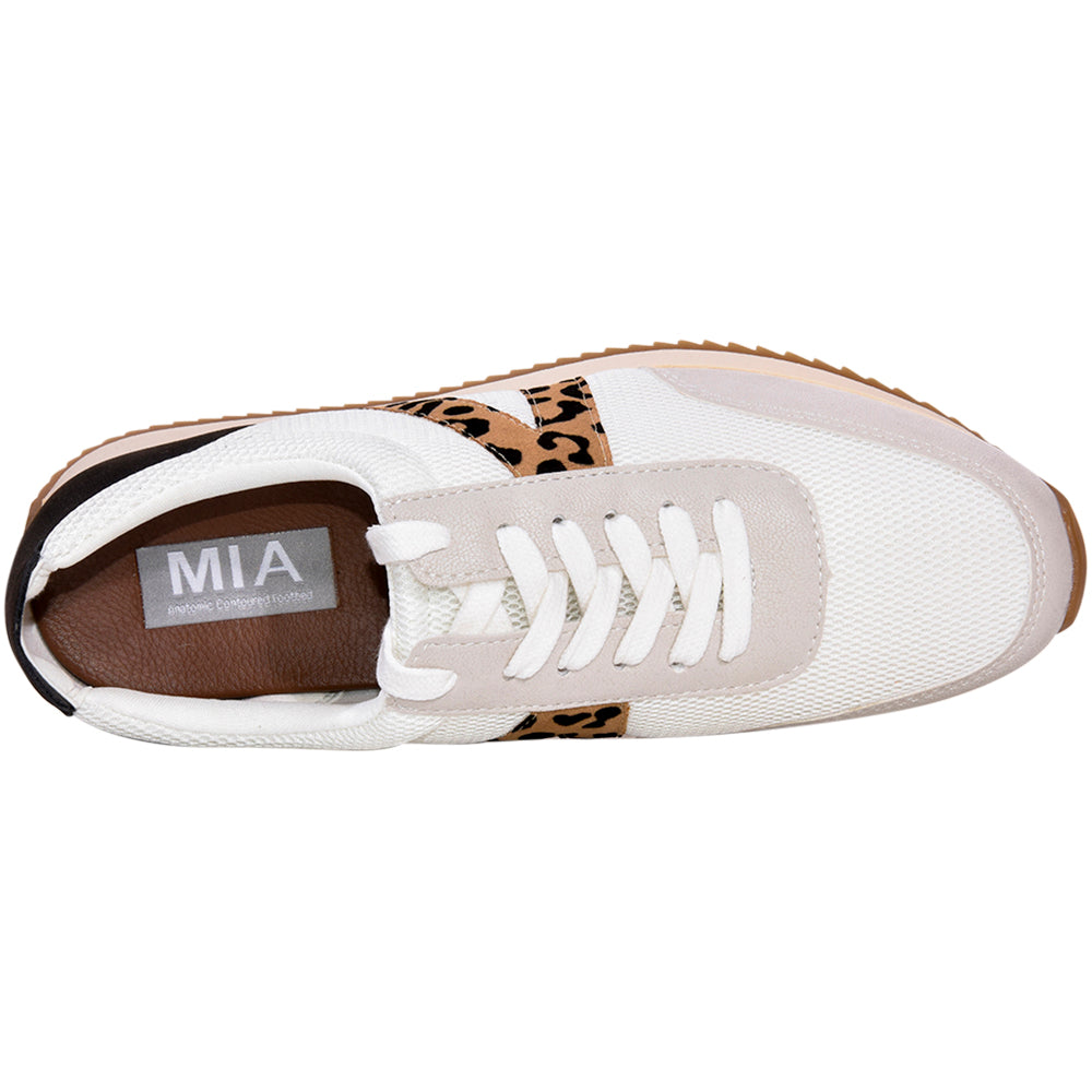 MIA Shoes | Kable - White/Leopard (Final Sale)