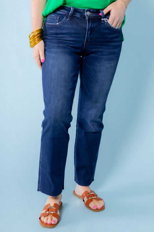 Flying Monkey | Meticulously Ready Mid Rise Cropped Straight Jeans