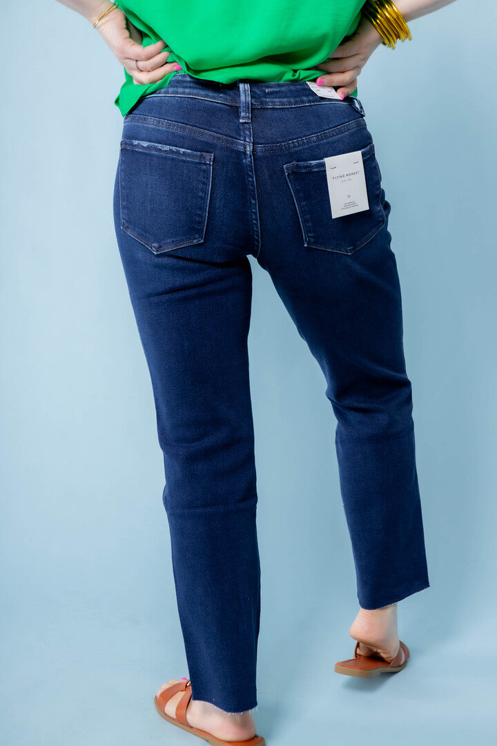 Flying Monkey | Meticulously Ready Mid Rise Cropped Straight Jeans