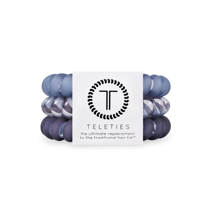 Teleties | Midnight Rain Large Spiral Hair Ties