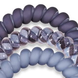 Teleties | Midnight Rain Large Spiral Hair Ties