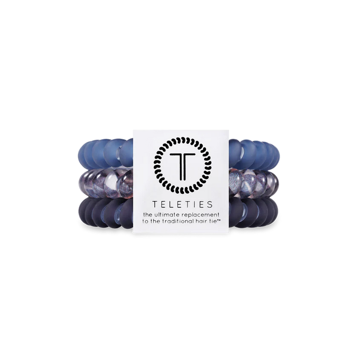 Teleties | Midnight Rain Small Spiral Hair Ties