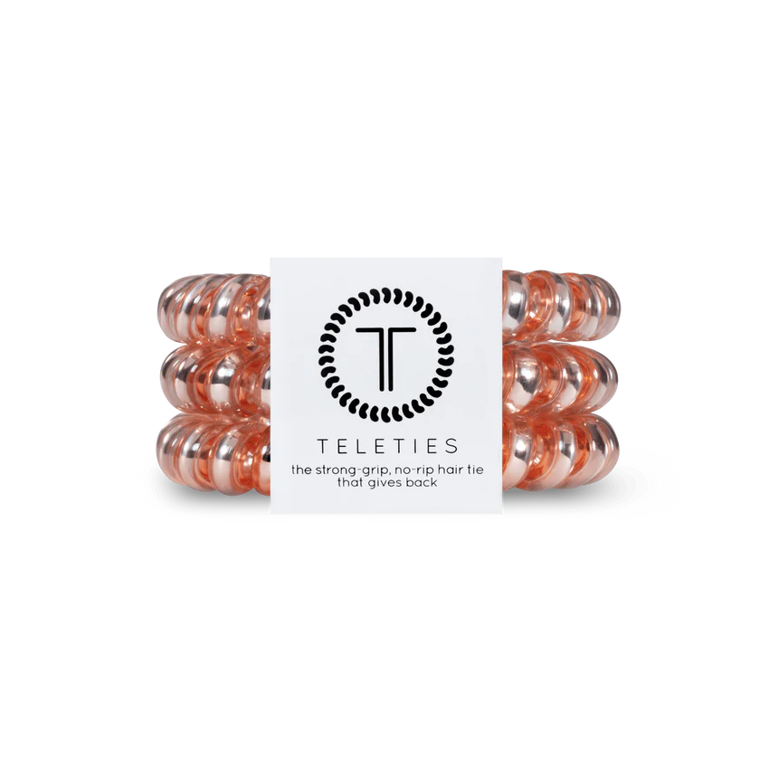 Teleties | Millennial Pink - Large Spiral Hair Ties