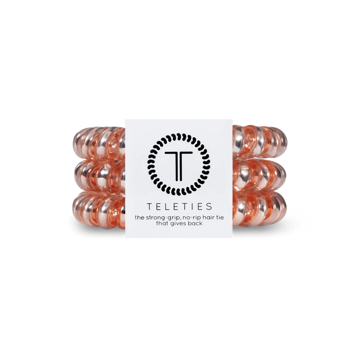 Teleties | Millennial Pink - Large Spiral Hair Ties