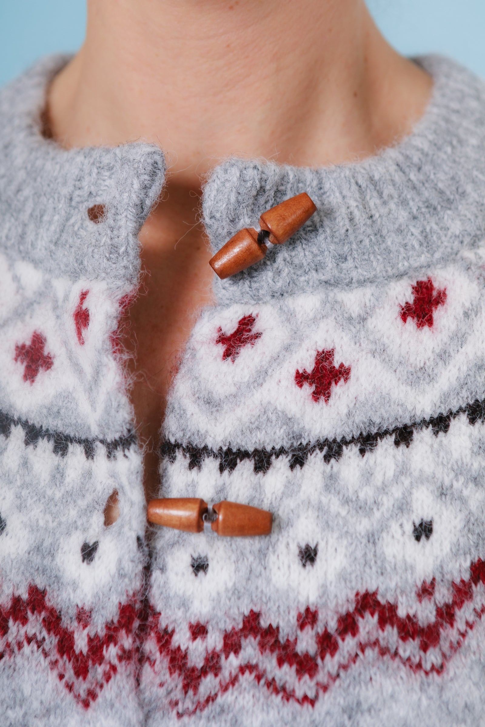 Winterberry Fair Isle Toggle Cardigan