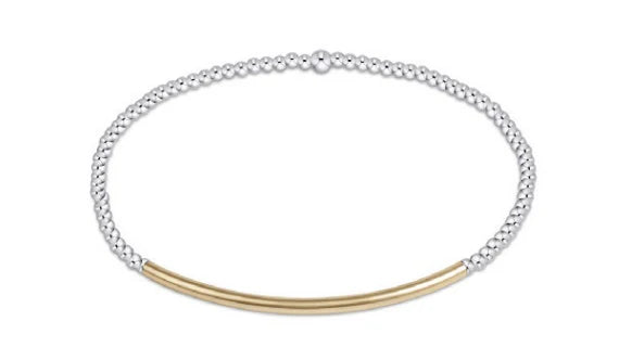 Enewton | Classic Sterling Mixed Metal 2mm Bead Bracelet - Bliss Bar Gold