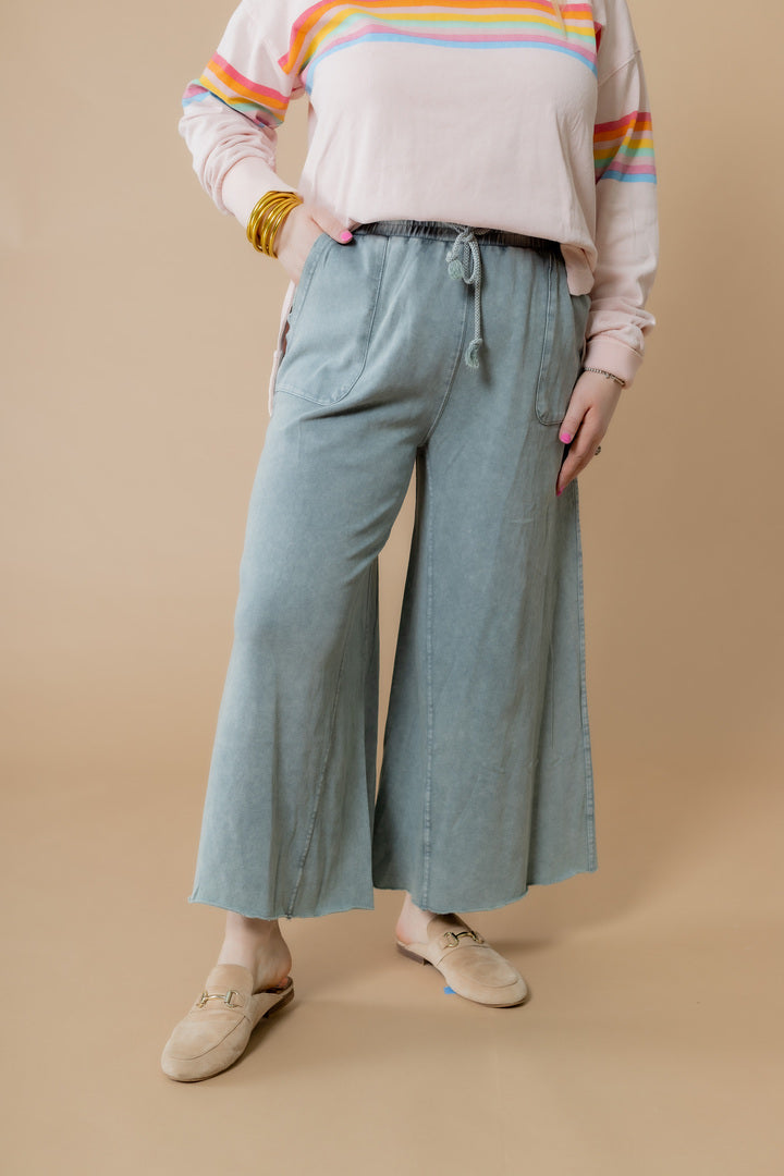 Load image into Gallery viewer, Terry Knit Wide Leg Pants
