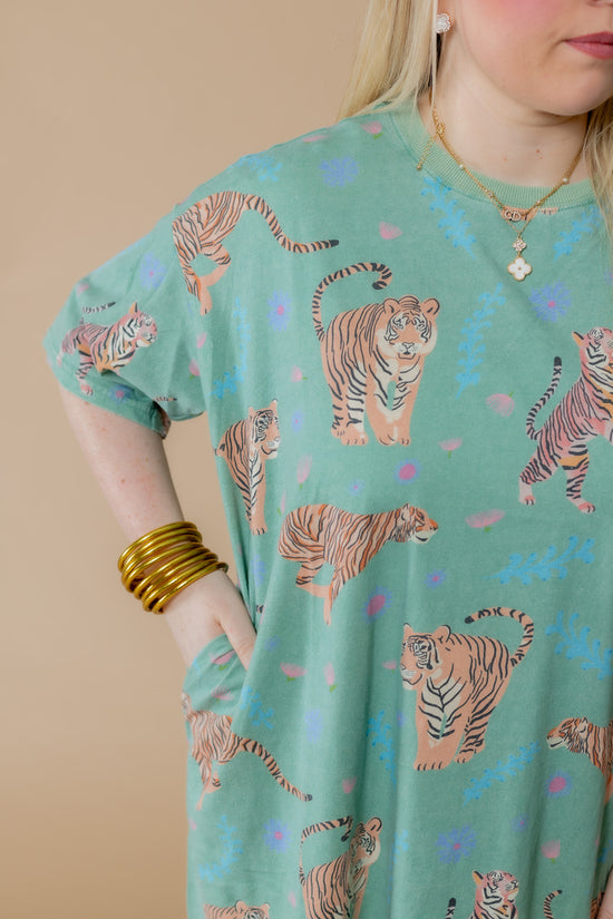Tiger Print T-Shirt Dress