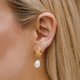 Susan Shaw | Mini X Pearl Drop Studs