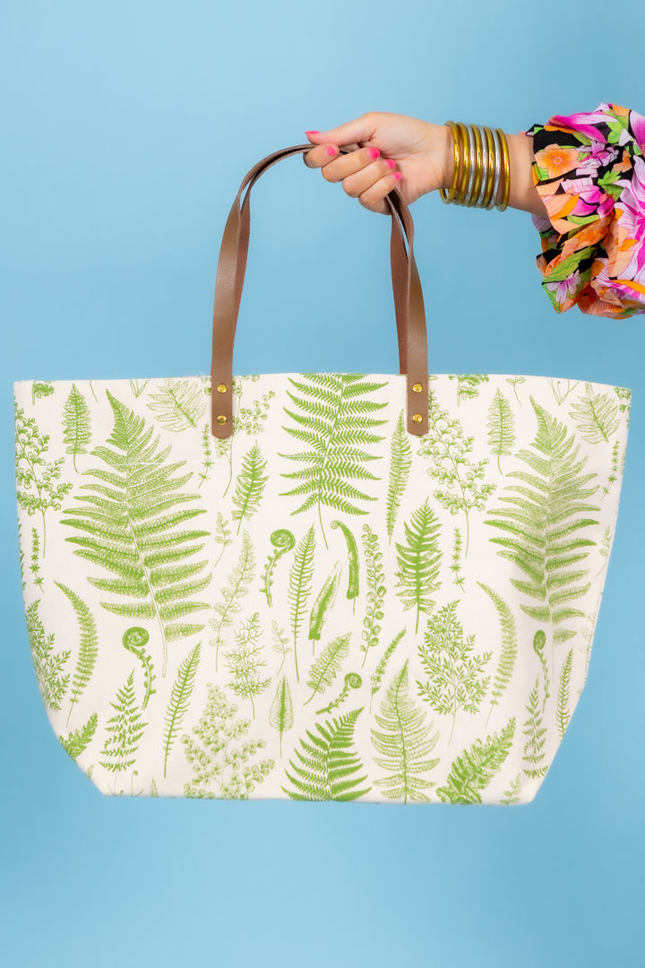 Fanciful Fern Printed Tote Bag