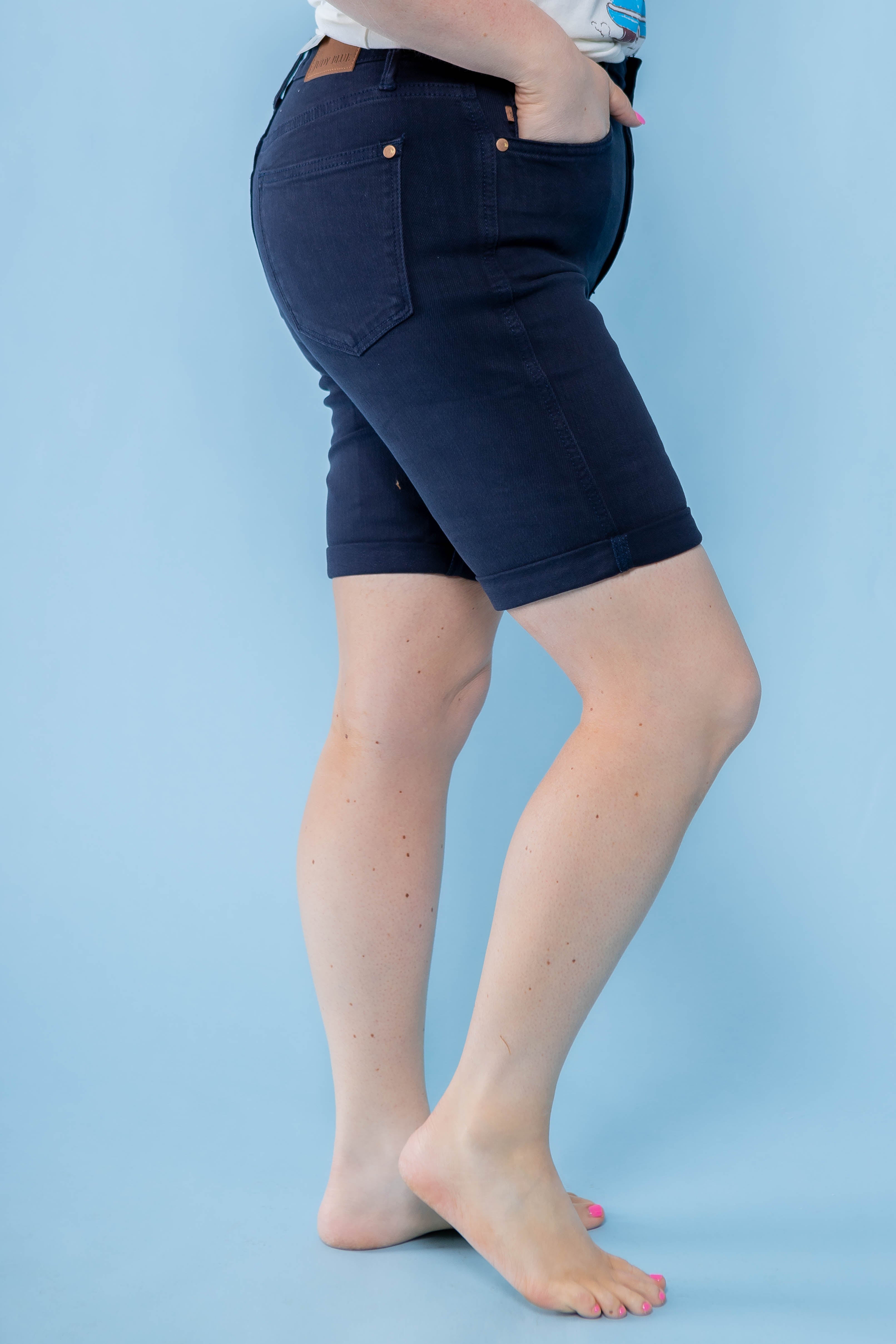 Judy Blue | High Waist Bermuda Shorts (Final Sale)