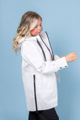 Nikki Jones | Cream Luster Sheen Raincoat